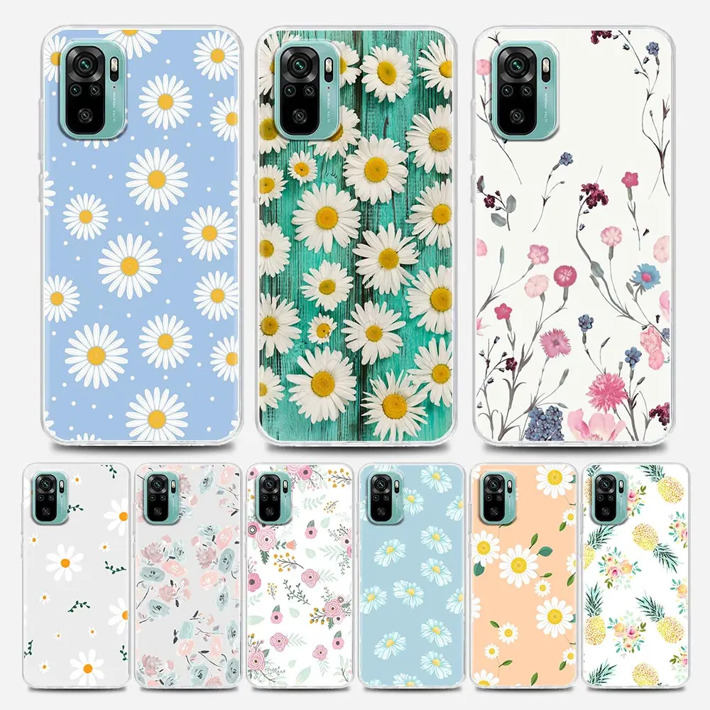 

Luxury Fashion Flower Clear Redmi Case for Note 7 8 9 10 5G 4G 8T Pro Redmi 8 8A 7A 9A 9C K20 K30 K40 Y3 Soft Silicon