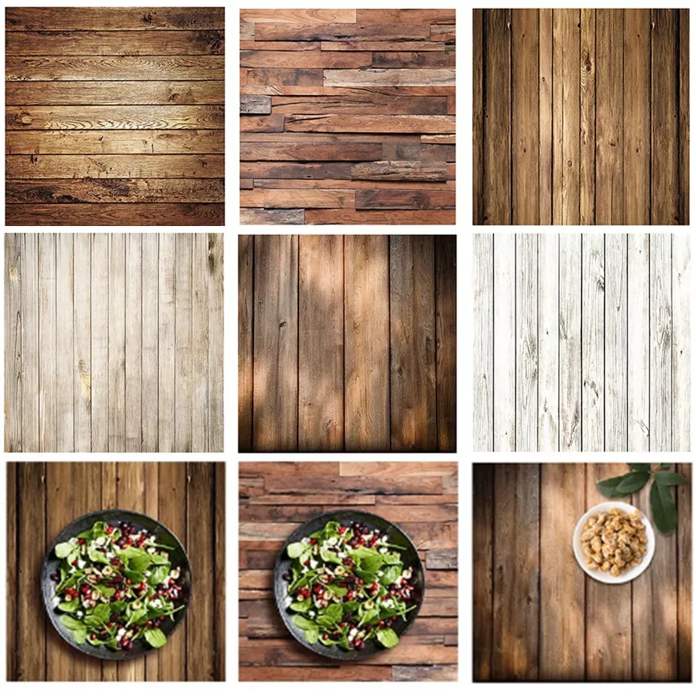 

60x60cm Retro Wood Photography Backdrops Studio Video Photo Background Decoration For Photo Studio Video Wood Backgrounds Props