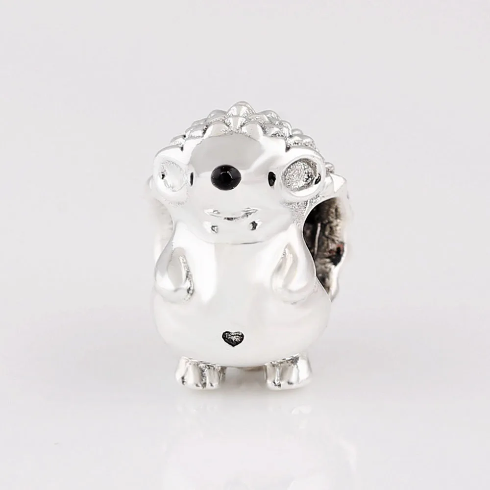 Authentic 925 Sterling Silver Bead Nino the Hedgehog Charm Fit Fashion Women Bracelet Bangle Gift DIY Jewelry |
