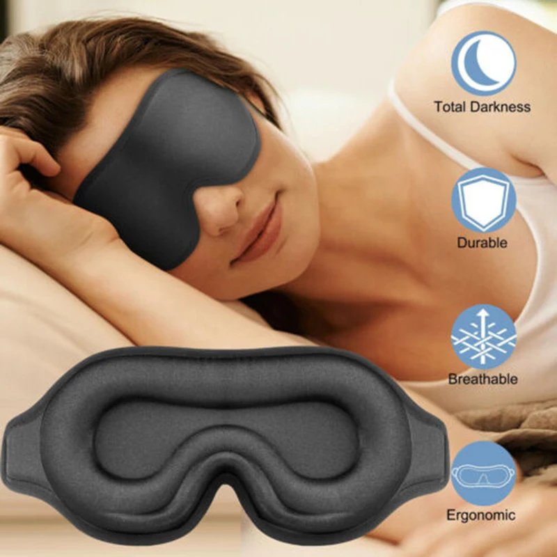 

Eye Relax Massager Beauty Tools 3D Sleeping Eye mask Travel Rest Aid Eye Mask Cover Patch Paded Soft Sleeping Mask Blindfold