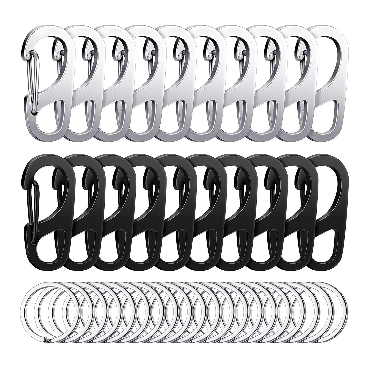 

40 шт., мини-карабин для ключей