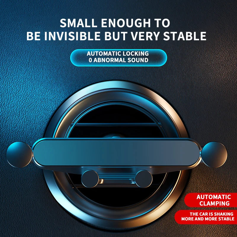 

New Car Mobile Phone Bracket Creative Air Outlet Gravity Bracket Telescopic Portable Anti-vibration Mobile SmartPhone Holder