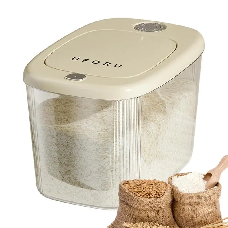 

Kitchen Rice Organizer Pressed Rice Organizer Food Storage Container Food-Safe Kitchen Sealed Rice Bins for Organizing Rice