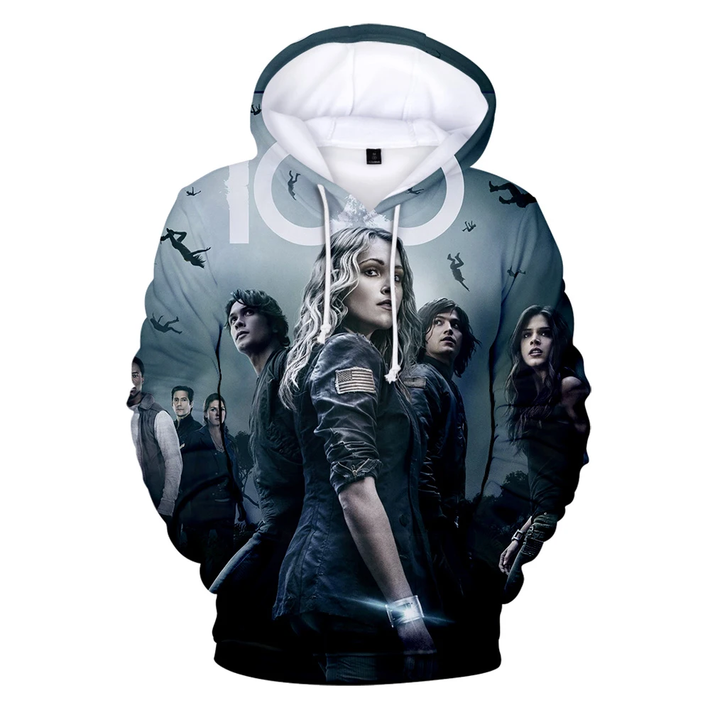 

2022 New THE 100 3D Printing Hoodie Sportswear Men's and Women's Casual Fashion Sports All-match Harajuku Style Hooded Sweater