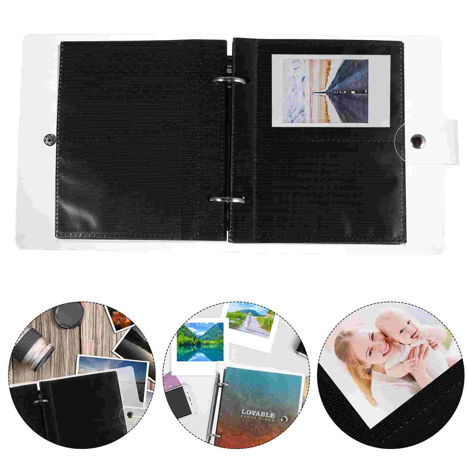 

Album Photo Book Picture Albums Memory Family Vintage Storage Binder Booth Loose Leaf Scrapbook Portable Travel Retro Wedding
