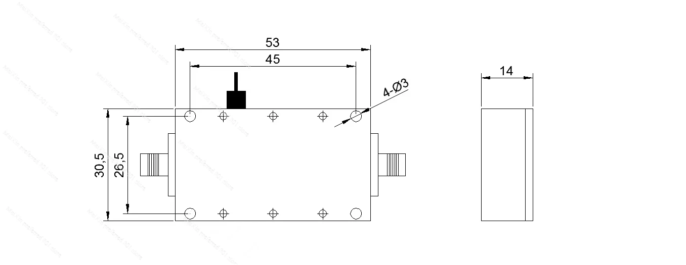 0 01-4 G RF малошумящий усилитель 40 дБ с высоким коэффициентом усиления LNA UHF VHF GPS