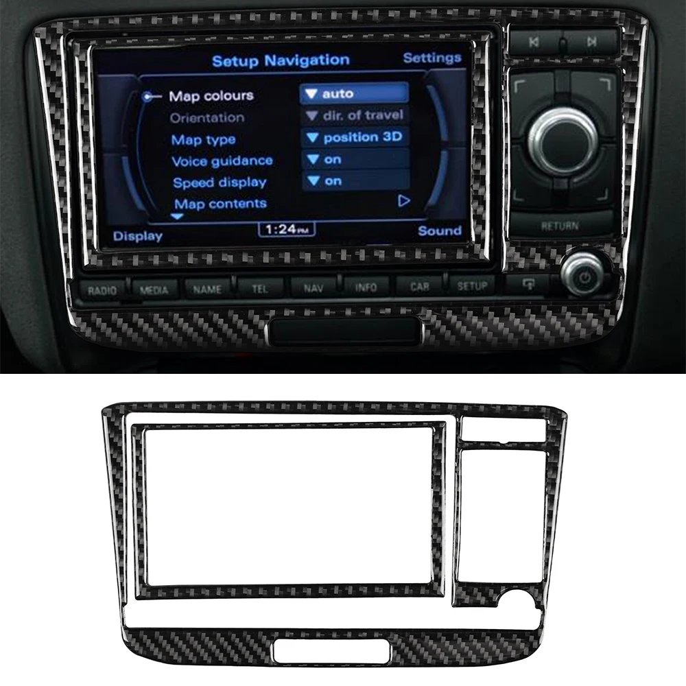 

Air Conditioning Panel Decoration Cover Sticker for Audi TT 8n 8J MK123 TTRS 2008-2014 Car Interior Accessories Carbon Fiber