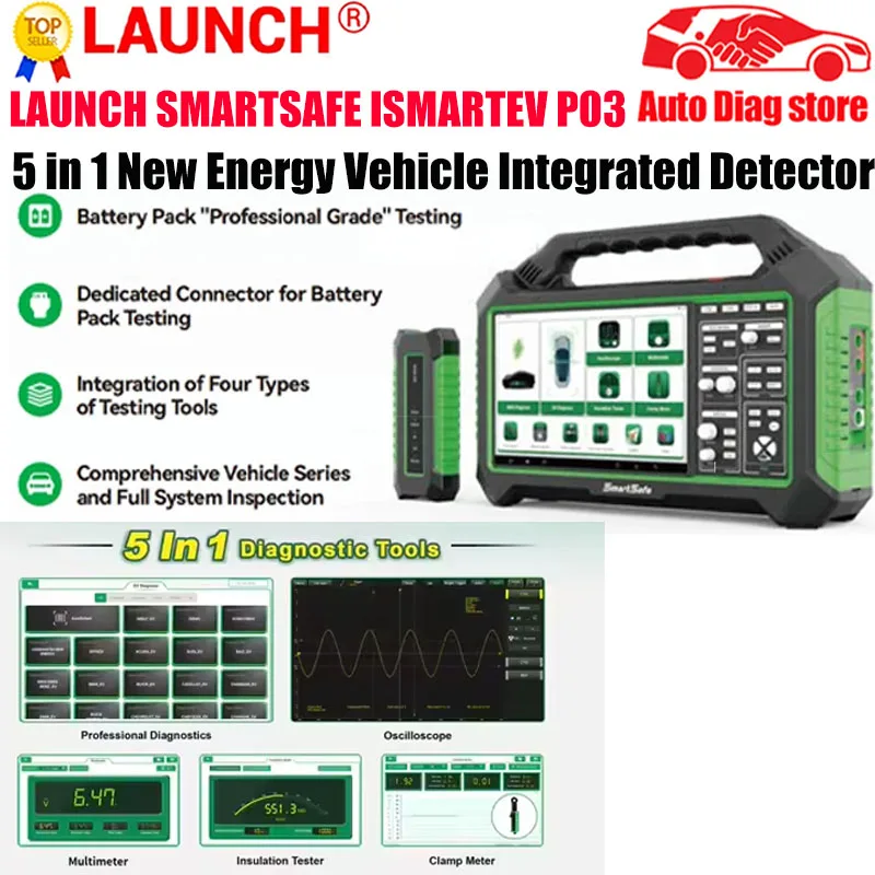 Запуск SmartSafe ISMARTEV P03 Комплексный тестер 5-в-1 для транспортных средств на новой