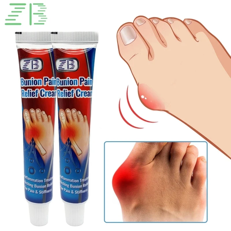 

ZB 2Pcs Bunion Pain Relief Cream Rheumatoid Arthritis Ointment Relief Toe Joint Body Massage Soothing Foot Health Care