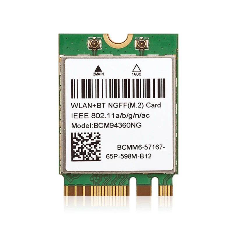 BCM94360NG Беспроводной адаптер M.2 Настольный комплект Двухдиапазонный 2 4G/5G 802.11AC