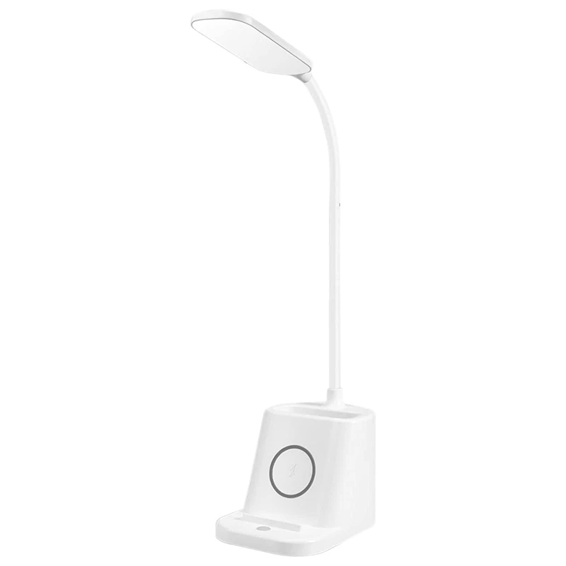 

LED Desk Lamp,10 W Wireless Charging,3Colours LED Touch Table Lamp For Eye Protection Pen Barrel Light,Reading Desk Lamp