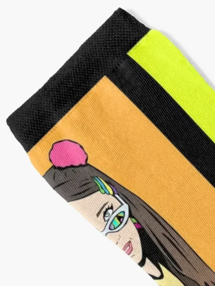 Jenna Marbles наклейки носки снег японская мода рождественские подарки до щиколотки