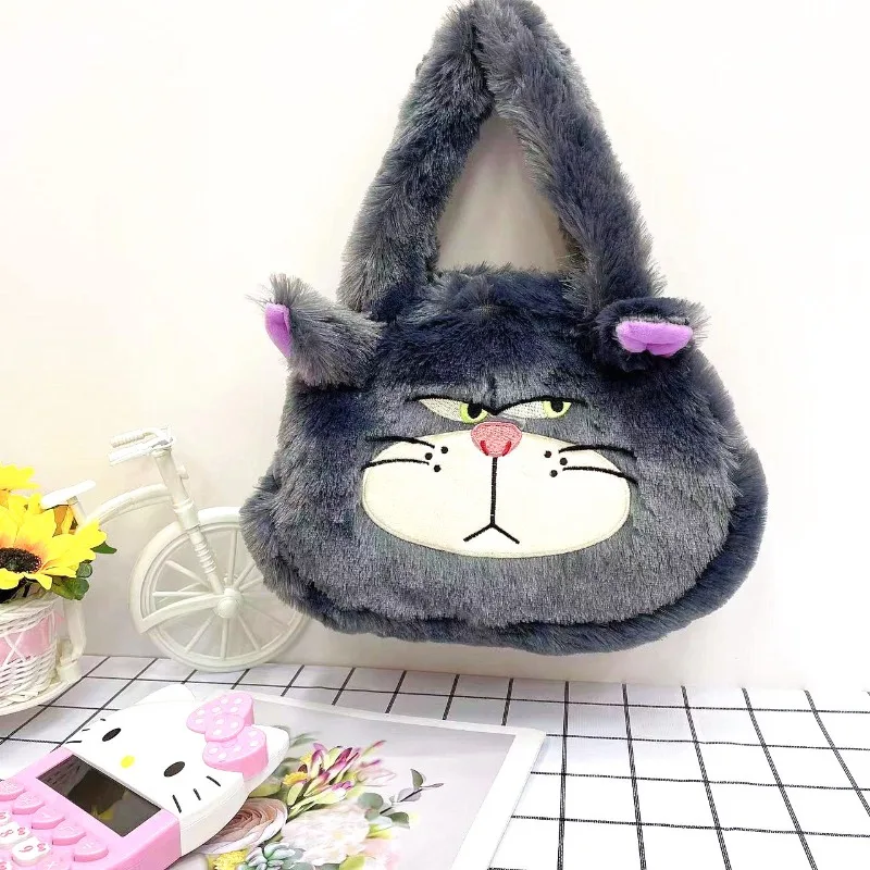 

2023 new Cartoon Lucifer Cat Plush Toy Handbag Storage Bag 8-inch Grab Machine Doll Toy