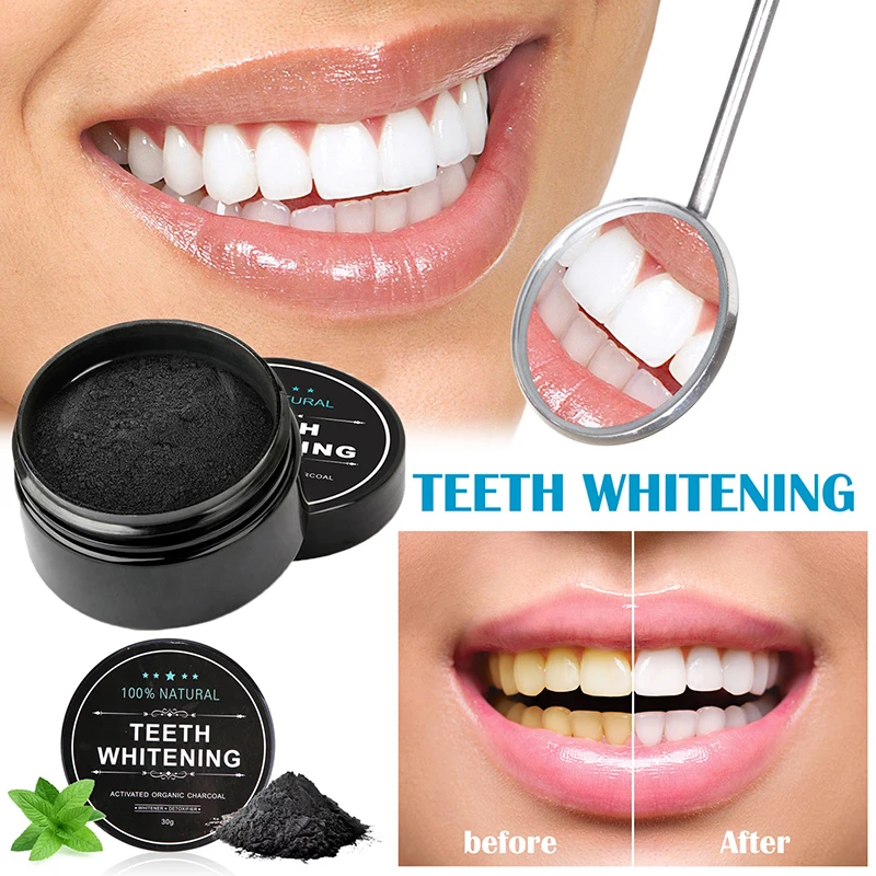 Remove Stains Teeth Whitening Powder Natural Tooth Cleaning Powder Activated Charcoal Powder Organic Teeth Whitening Powder
