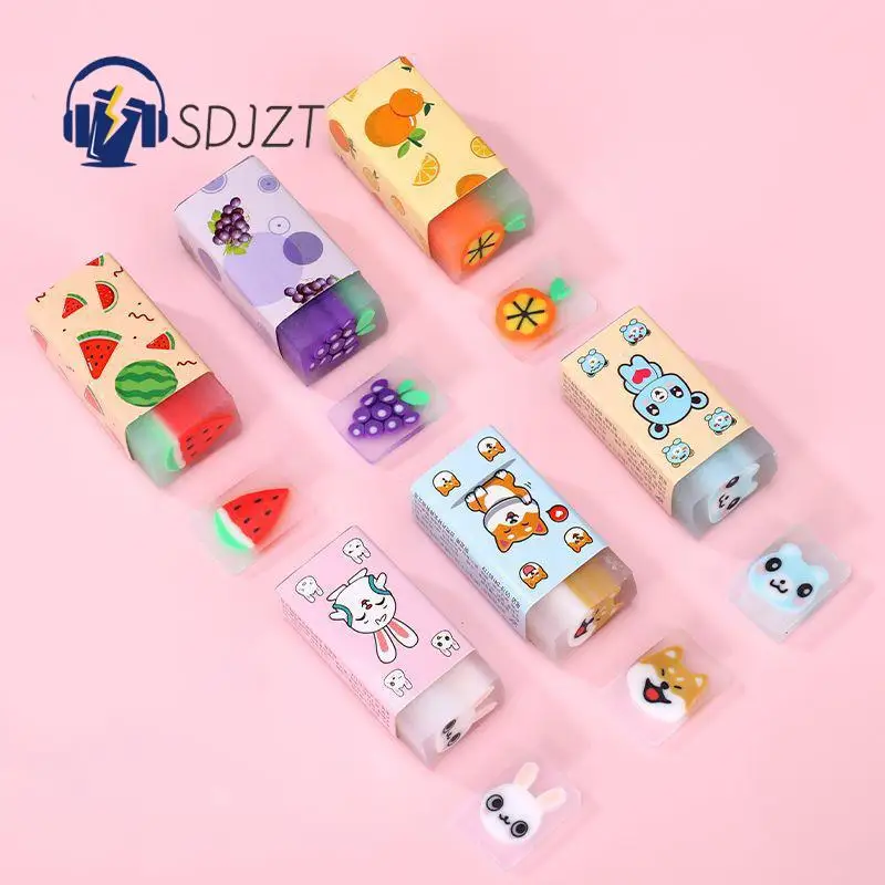 

Kawaii Fruit Watermelon Common Lemon Eraser Rubber Eraser Primary Student Prizes Promotional Gift Stationery Erasers For Kids