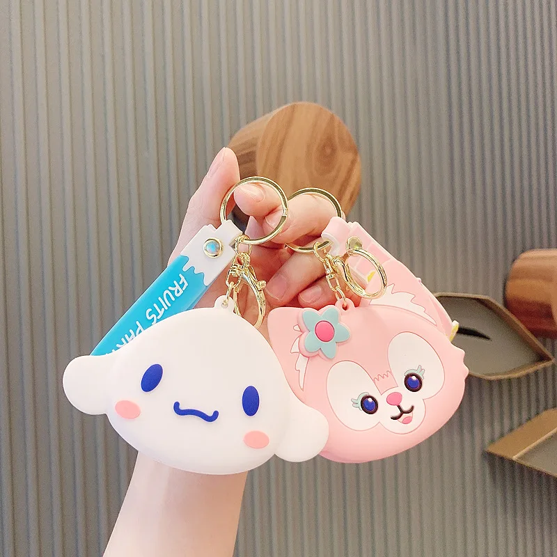 

Sanrio Cartoon Anime Peripheral Originality Silica Gel Coin Purse Keychain Ornaments Pendant Earphone Bag for Kids Toys