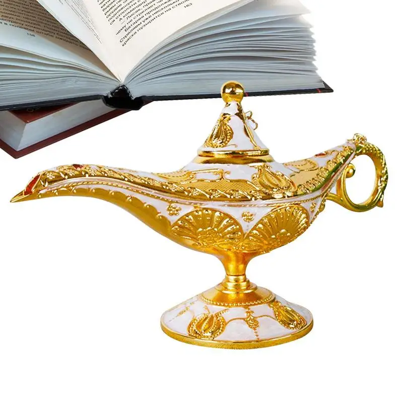 

Classical Aladdin Magical Lamp Retro Magical Wishing Tabletop Decor With Finely Polished Surface For Home Party Wedding Gift