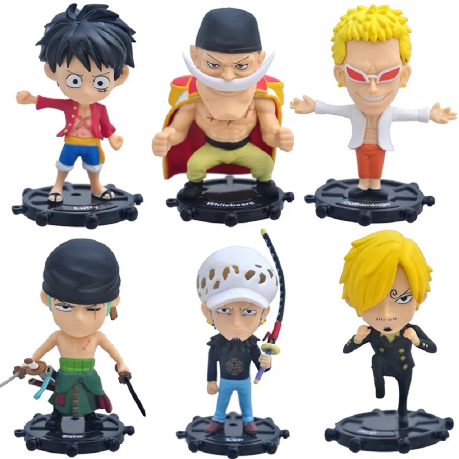 

Набор фигурок аниме One Piece, пиратские воины, Обезьяна D, Луффи, искусственные фигурки, коллекционные модели, игрушки