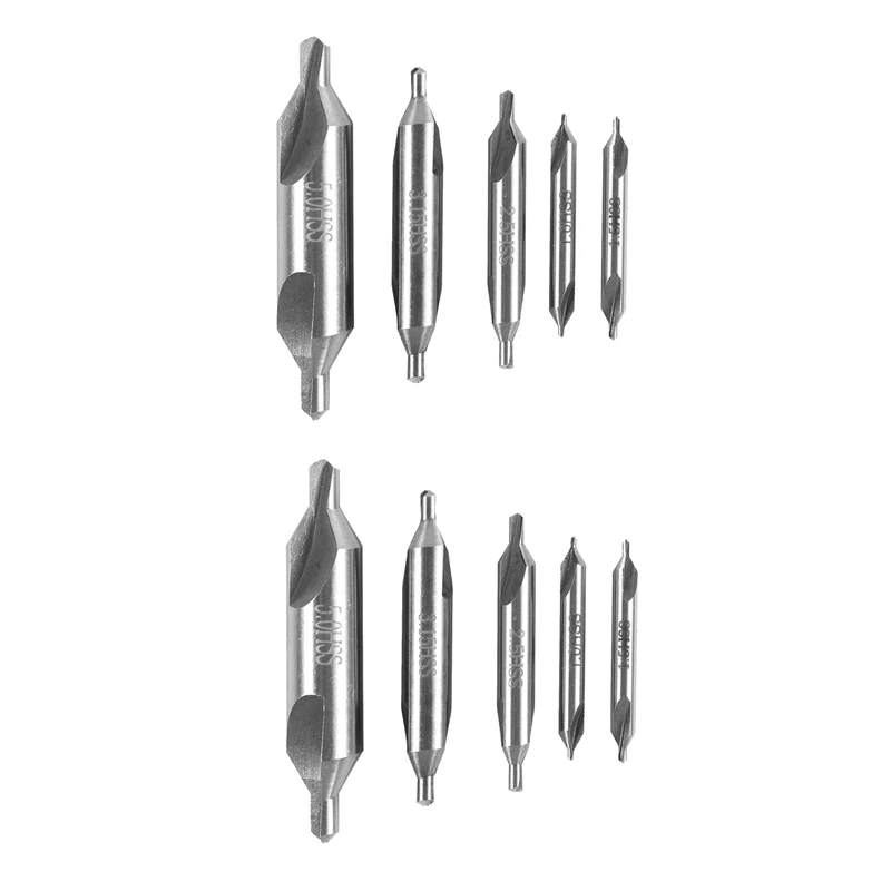 

BEST10 X HSS Drill Bits Drills Combined Center Center Countersink Bit Tool 60Th Grade