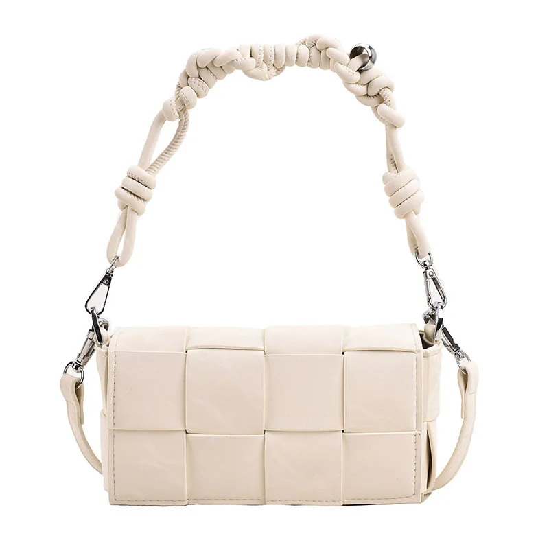 Leather Woven Small Waist Bags For Women Luxury Brand Shoulder Bag New Trend Women Hand Bag Messenger bag Female