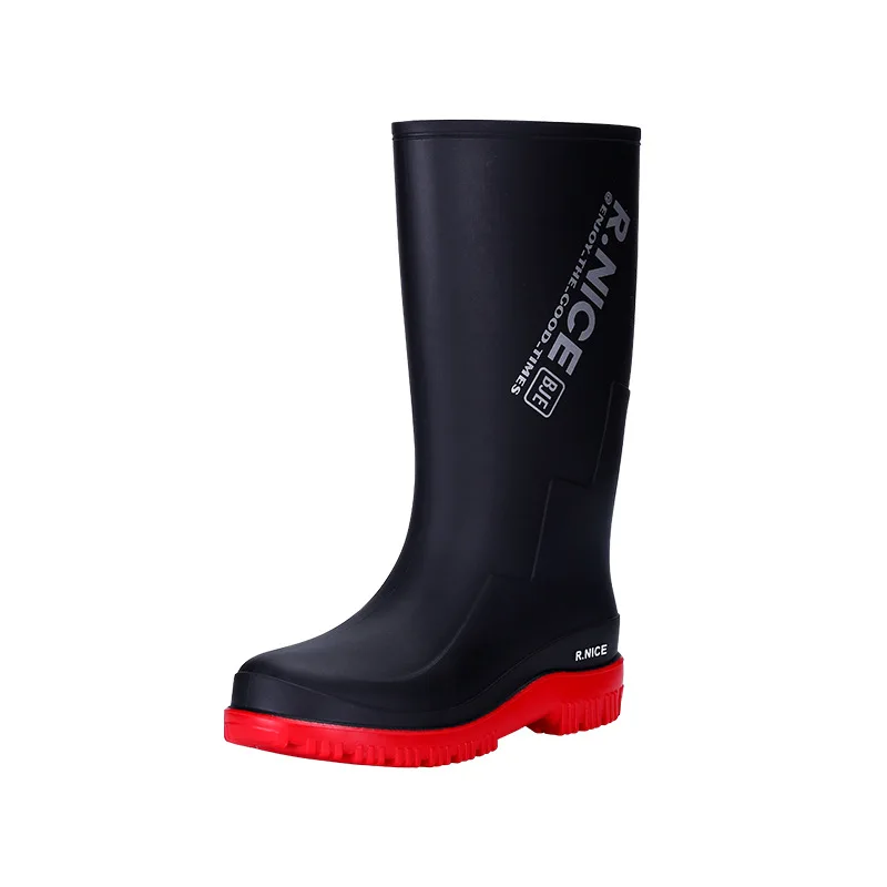 Новые мужские модные сапоги до колена водонепроницаемые высокие из ПВХ для