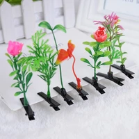 1pc funny show bean sprout bobby hairpin flower plant hair clips for kids girls women hair styling tool fashion hair accessories