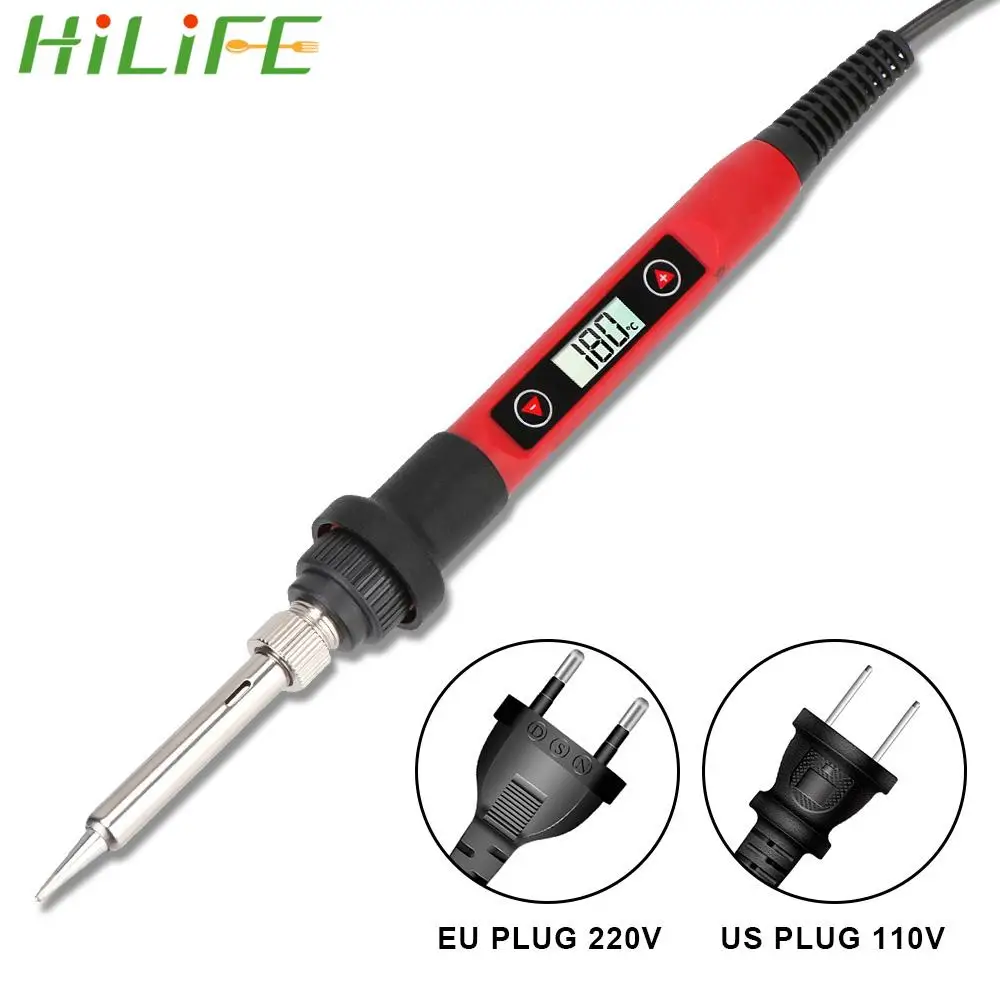 

HILIFE Adjustable Temperature Welding Repair Tools Electric Soldering Iron Handle Heat Pencil 60W Soldering Iron LCD Display