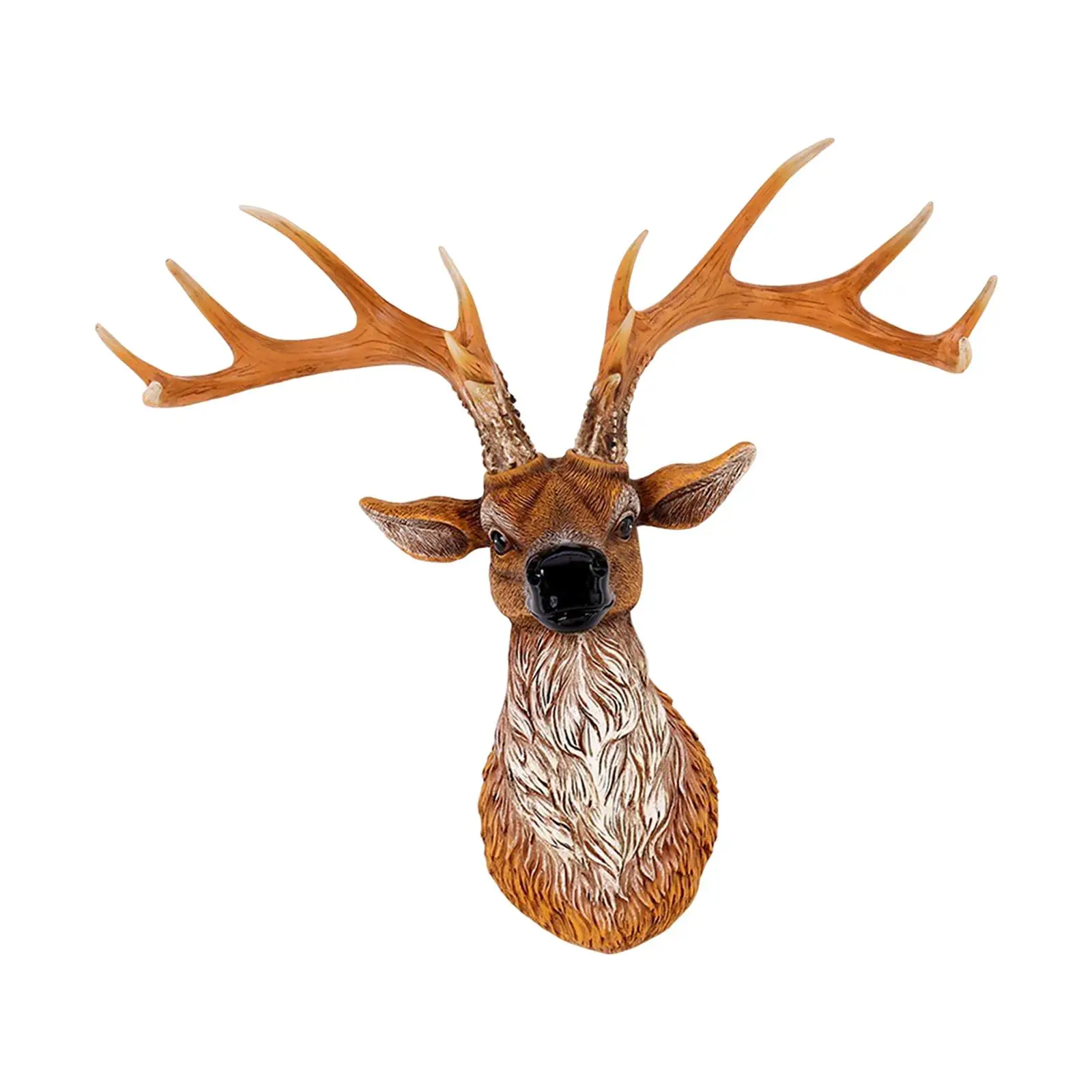 

Wall Mounted Deer Head Sculpture decor resin Figurines Ornament for Gallery Farmhouse Dinning Room Office Artwork