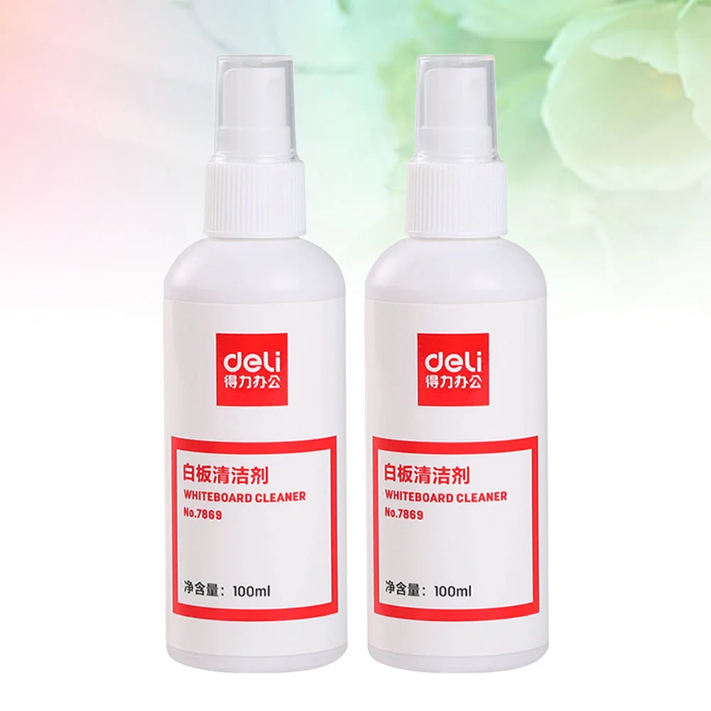 

2pcs Whiteboard Cleaner Spray Eraser Water 100ml Per Bottle Whiteboard Clean Water Spray