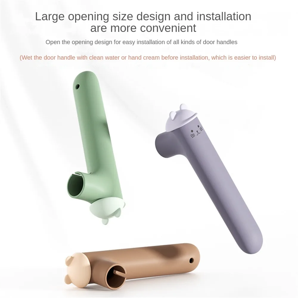 

Static-free Wall Door Handle Suction Cup Mat Collision-proof Cartoon Door Handle Cover Anti-collision Cold-proof Bedroom Door