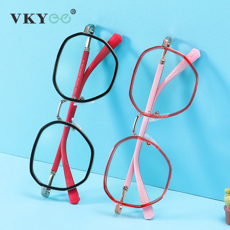 

Новинка, детские очки Vicky с блокировкой сисветильник, очки по рецепту, многоугольные оптические очки для детей, студенческие компьютерные о...
