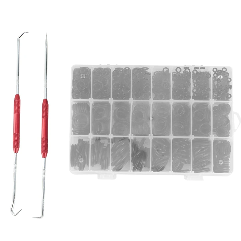 1200Pcs Nitrile Rubber O Ring Kit 24 Sizes O Rings Assortment Kit Set Sealing Washer NBR Metric O-Ring Assortment