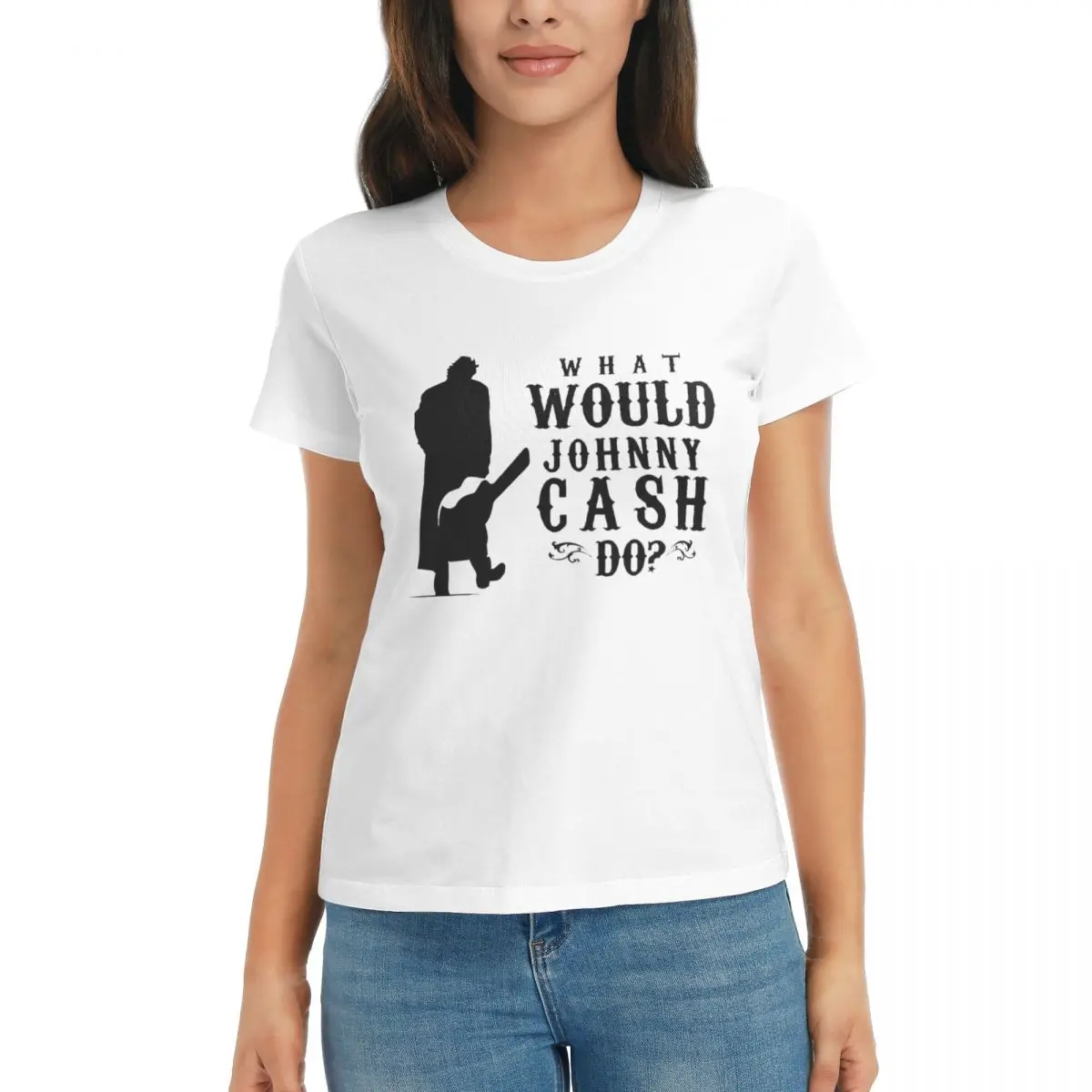 

What Would Johnny And Cash Do Johnny And Cash Sports Tees High quality Travel White Top Quality Eur Size