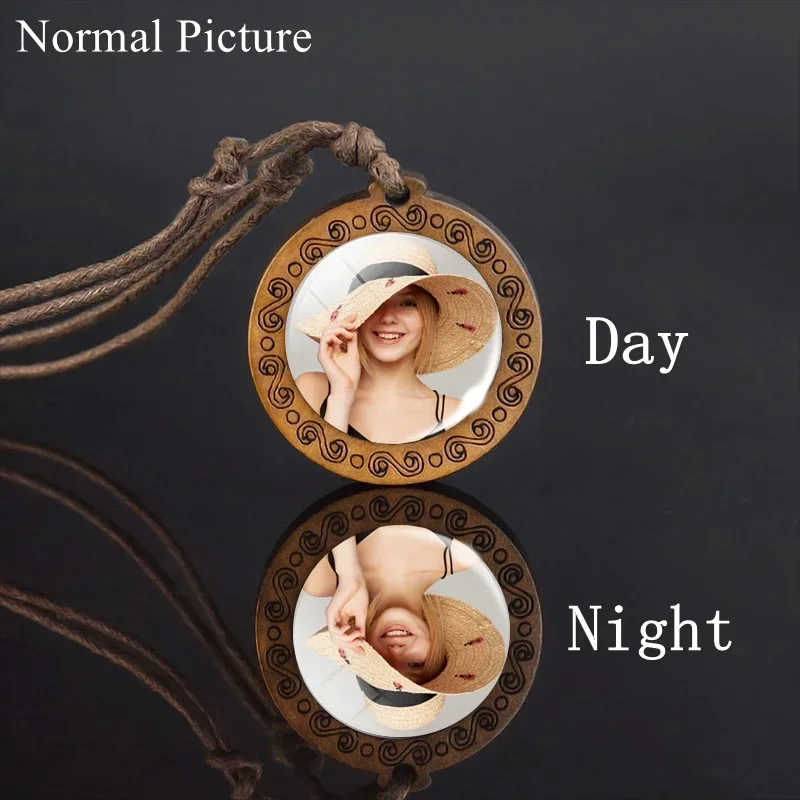 Индивидуальная круглая деревянная рамка персонализированная фотография новое