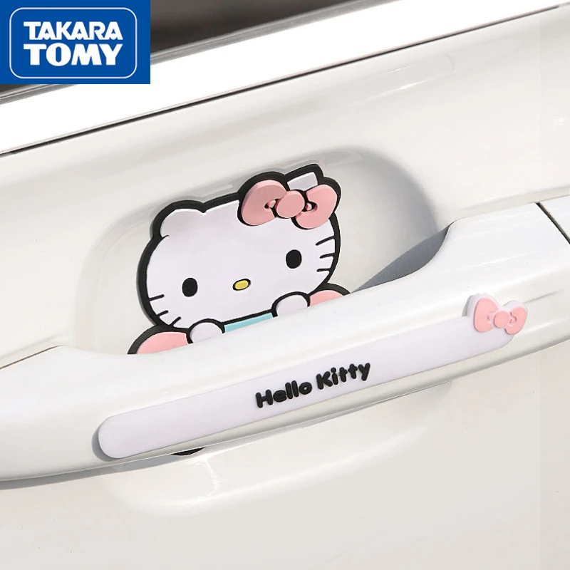 

TAKARA TOMY Cartoon Protective Film Sticker Door Handle Anti-scratch Film Fashion Painted Car Stickers Universal