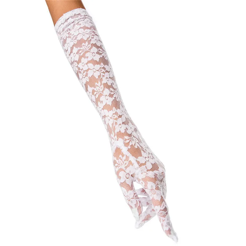 

48cm long bridal gloves women's thin gloves summer sunscreen lace gloves