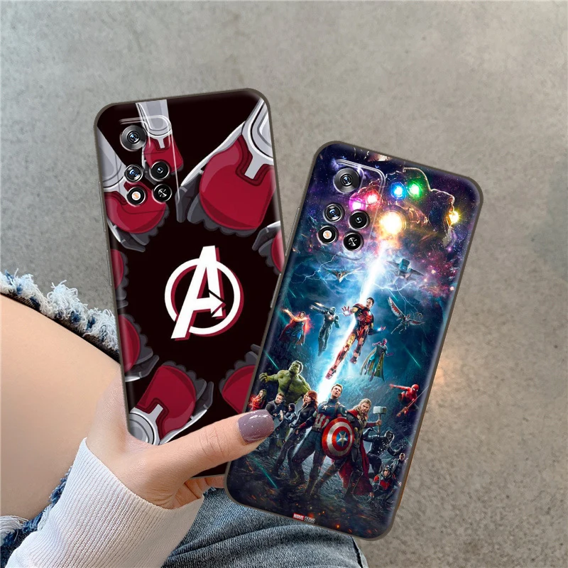 

Marvel The Avengers Iron Man Phone Case For Xiaomi 11T Pro Redmi Note 10 9 Pro 5G 9S 10S POCO F3 X3 M3 GT Pro X3 NFC Back Soft