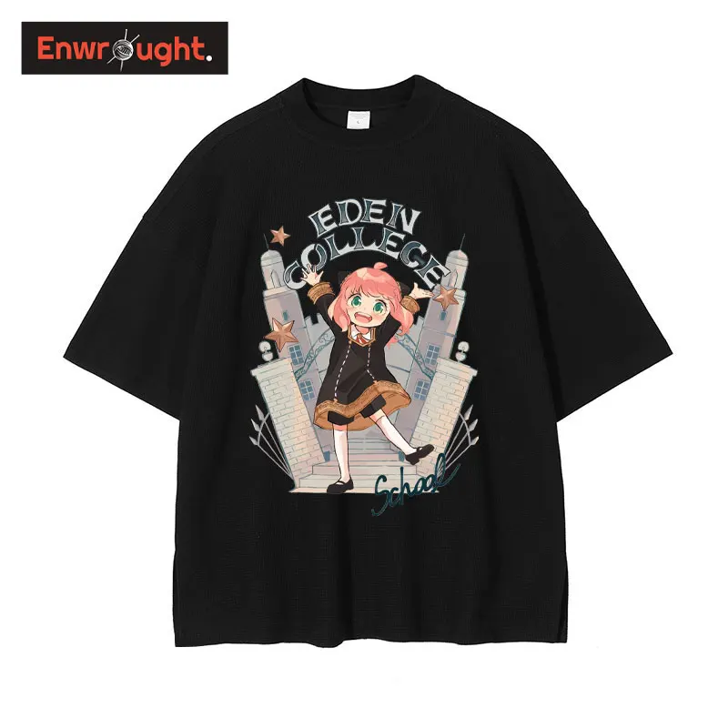 

Anya Forger Oversized T Shirts Streetwear Anime Spy x Family Printed T-shirt Harajuku Manga Tops Short Sleeve Casual Tees Cotton