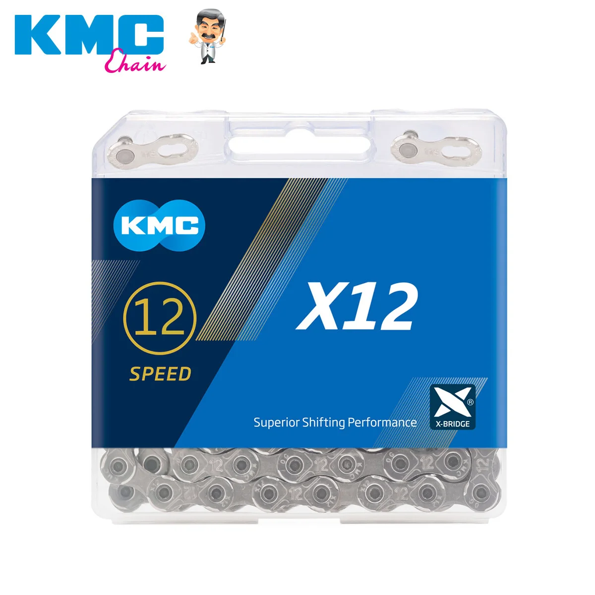 Цепи для горного и шоссейного велосипеда KMC X12 12 Скоростей л волшебная пуговица