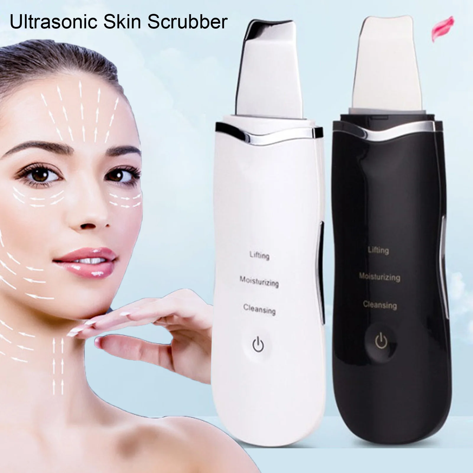 

Electric Skin Spatula Convenient ABS 3 Modes Adjustable for Female Blackhead Remover Ultrasonic Skin Scrubber