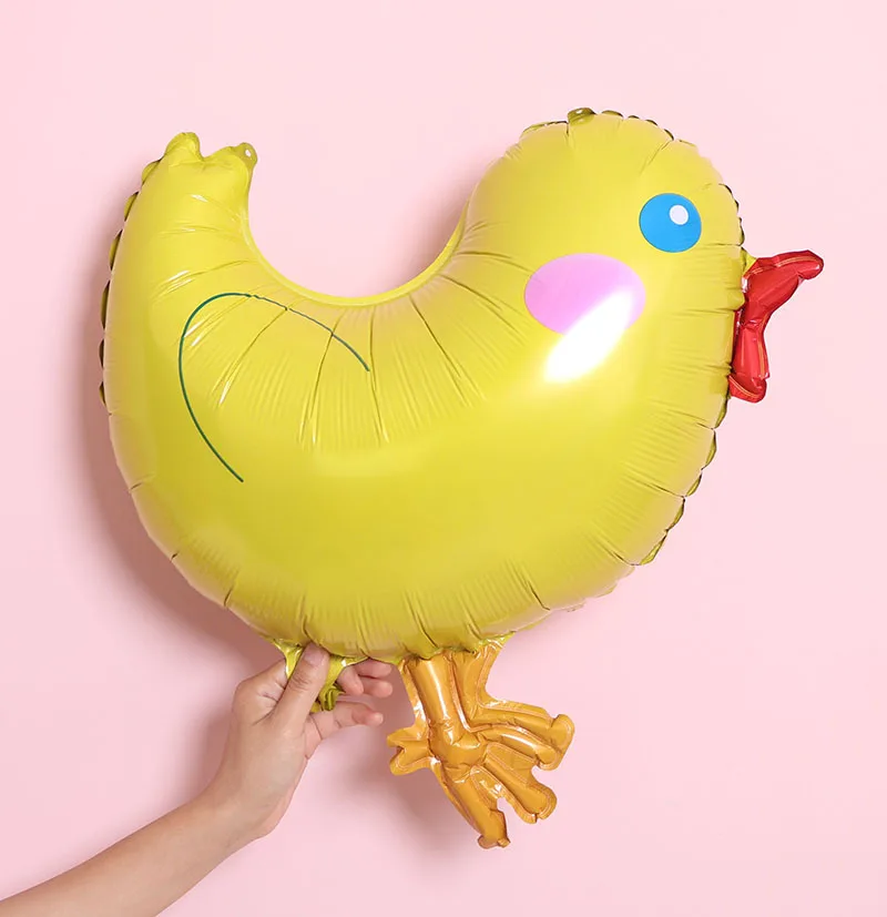 

Yellow Chick Foil Balloon Farm Themed Chick Animal Party Tumbler Smiling Happy Birthday Decoration kids Air Globos Baby Shower