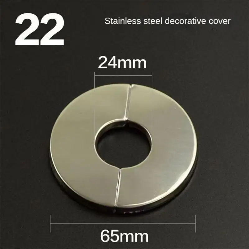 

Self-Adhesive Stainless Steel Faucet Decorative Cover Shower Chrome Finish Water Pipe Wall Covers Bathroom Accessories