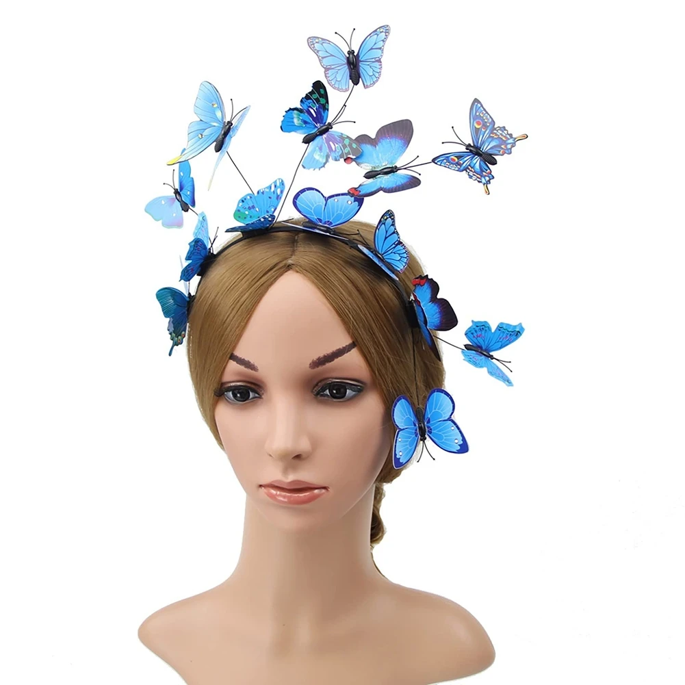 

Butterfly Headdress Headband 23*23*1.5cm Butterfly Fairy Fascinator For A Crown Garland Hair Ornament Hand Made