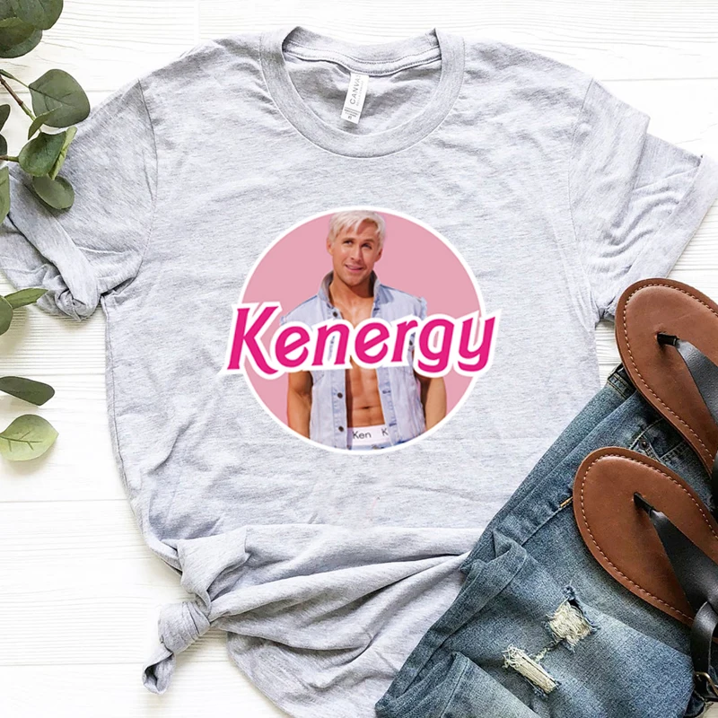 Женские винтажные футболки Kenergy с принтом хлопковая Футболка круглым вырезом и