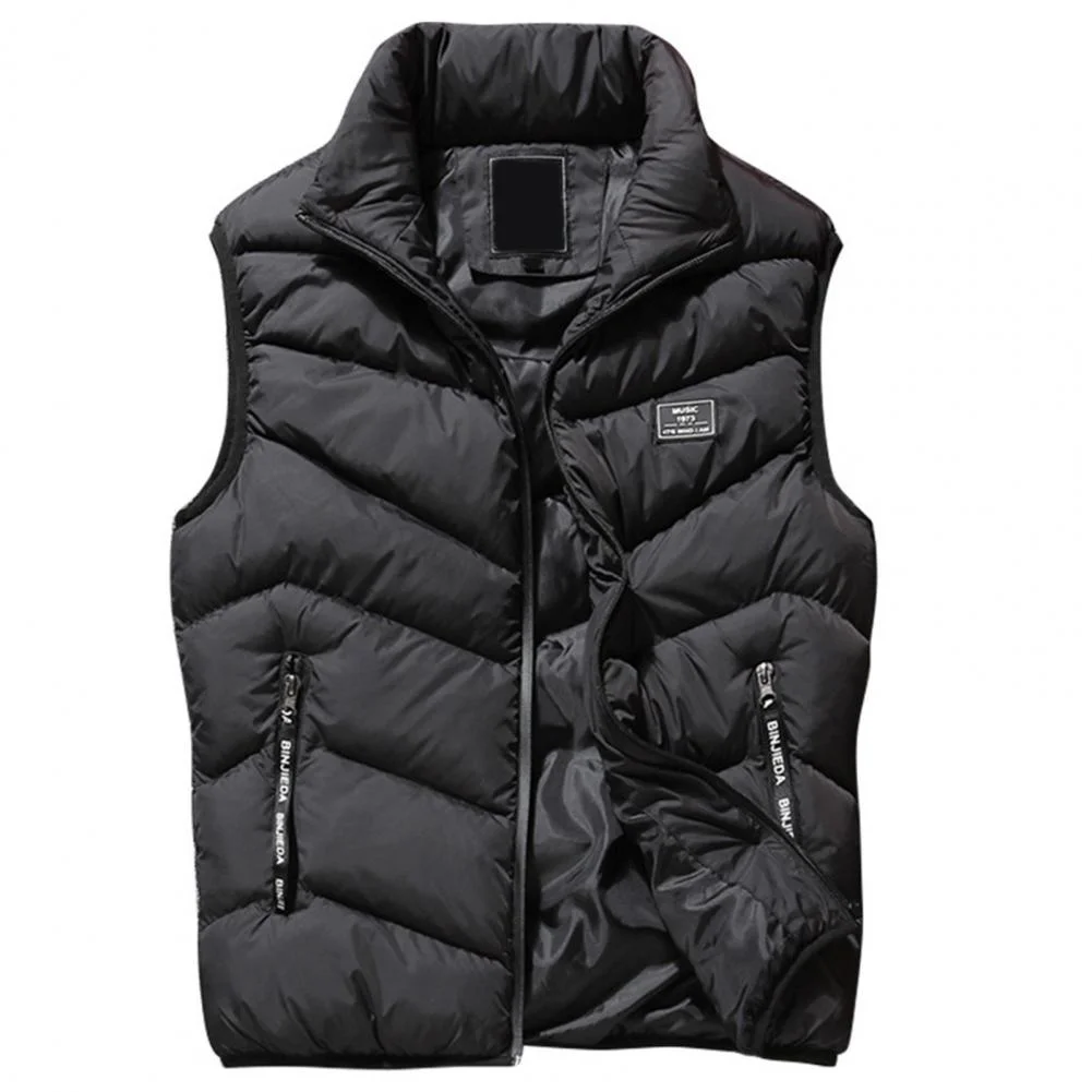 

Vest Jacket Men Puffer Sleeveless Coats Mens Solid Color Down Jacket Winter Warm Waistcoat Windbreaker jackets for men chaquetas