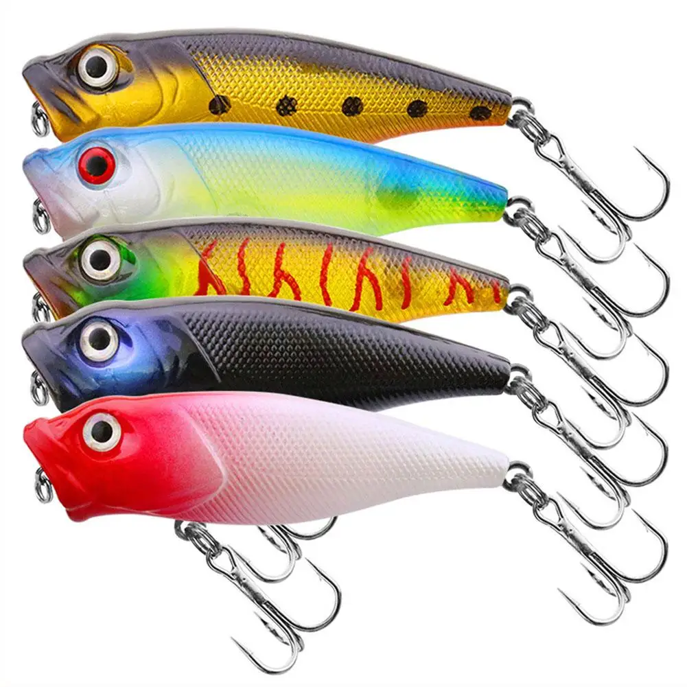 

Popper 70mm 8.5g Topwater Wobbler Hard Lase Body Fishing Lure with Treble Hooks Crankabit Artificial Topwater For Perch Bass Lur