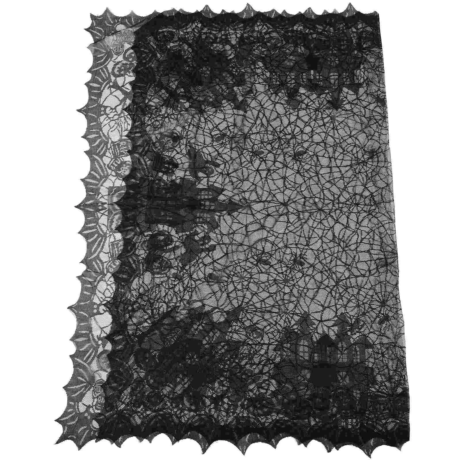 

Черная скатерть для Хэллоуина, декоративная Кружевная декоративная подставка для столов