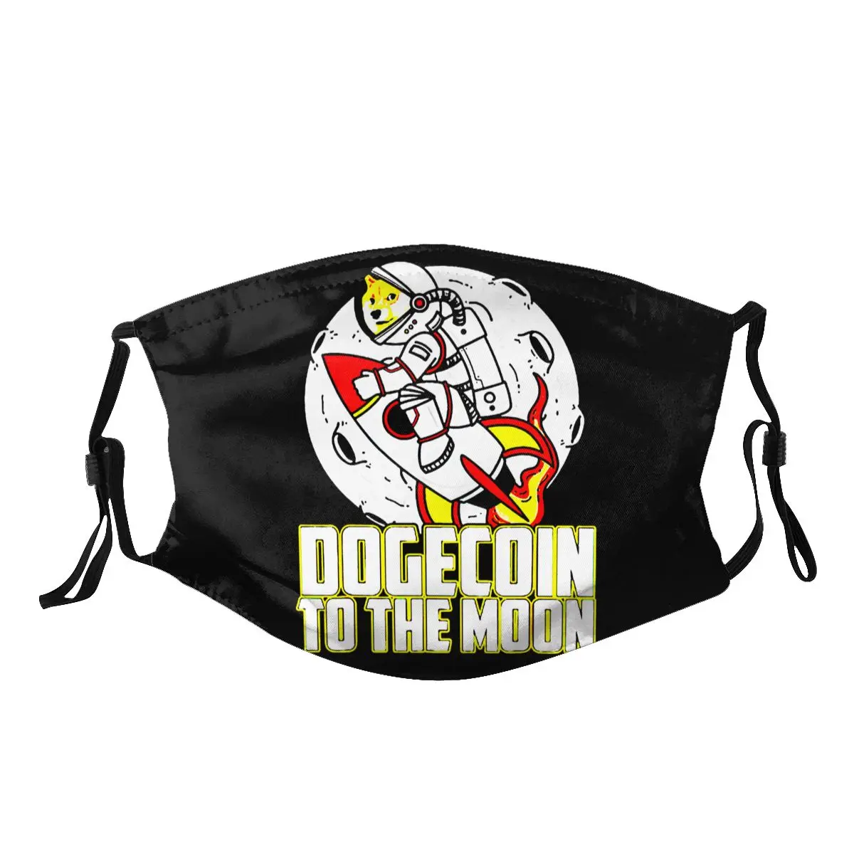 Аниме Dogecoin To The Moon Doge Rocket, маска с фильтром с активированным углем, новинка, Dogecoin