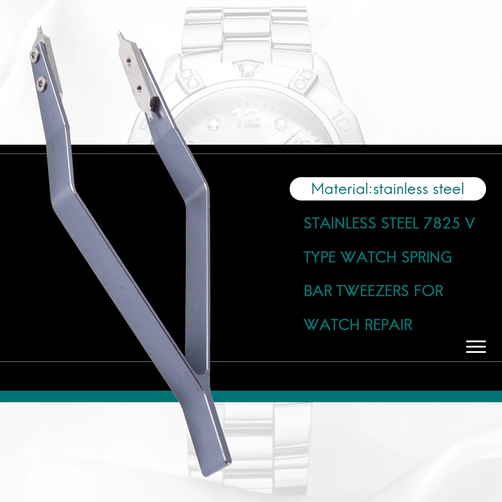

Пружинный Пинцет для ремонта часов из нержавеющей стали 7825 в