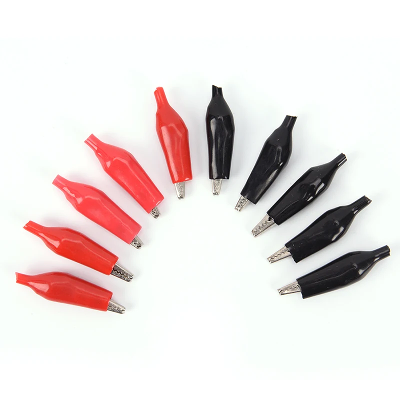 10 шт. маленькие изоляционные ботинки металлический зажим крокодил электрический